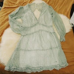 Babydoll slate blue/teal dress
